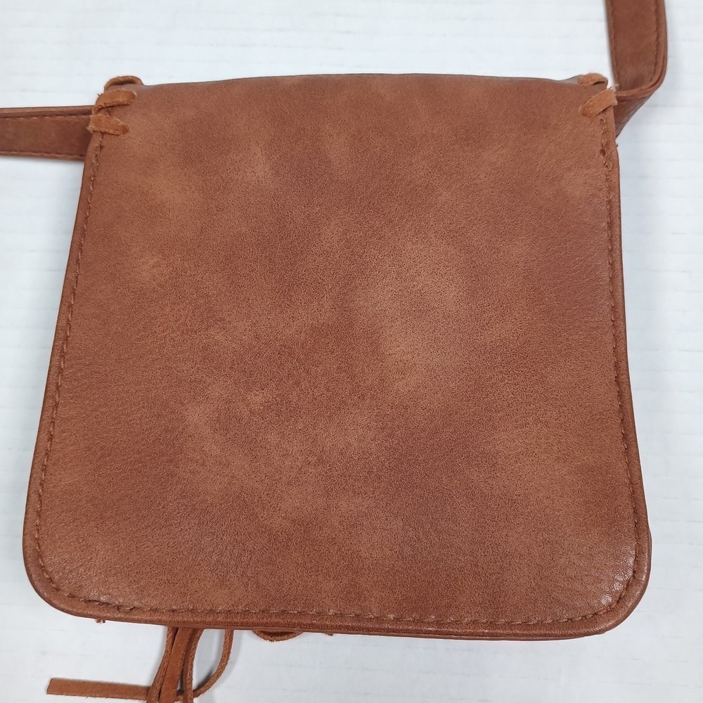 Y2k Union Bay Fringe Buckle Crossbody Purse Brown Western Bag - Picture 7 of 7